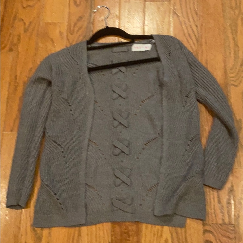 Gray pink republic cardigan